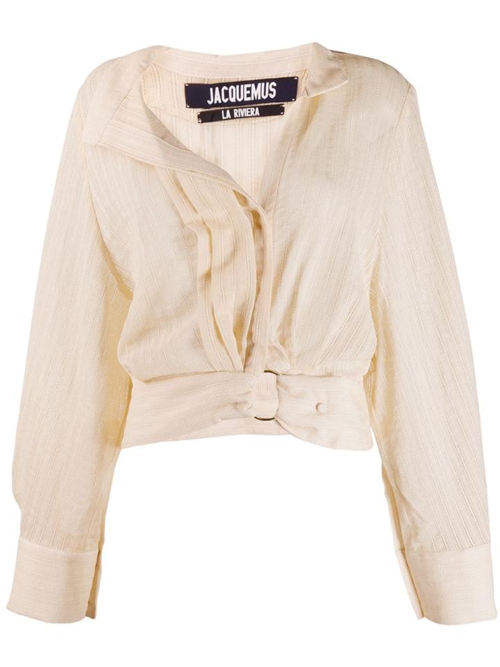 Jacquemus Belted Waist Shirt - Neutrals
