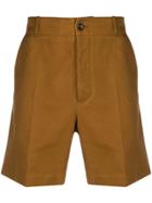 Gucci Logo Embroidered Chino Shorts - Brown