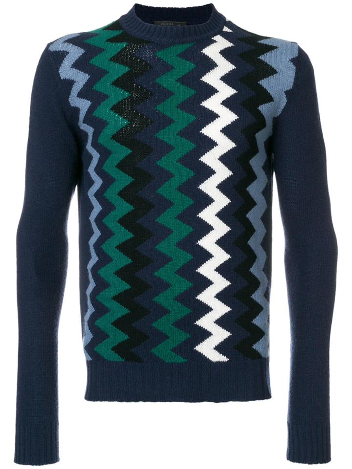 Prada Chevron Jumper - Blue