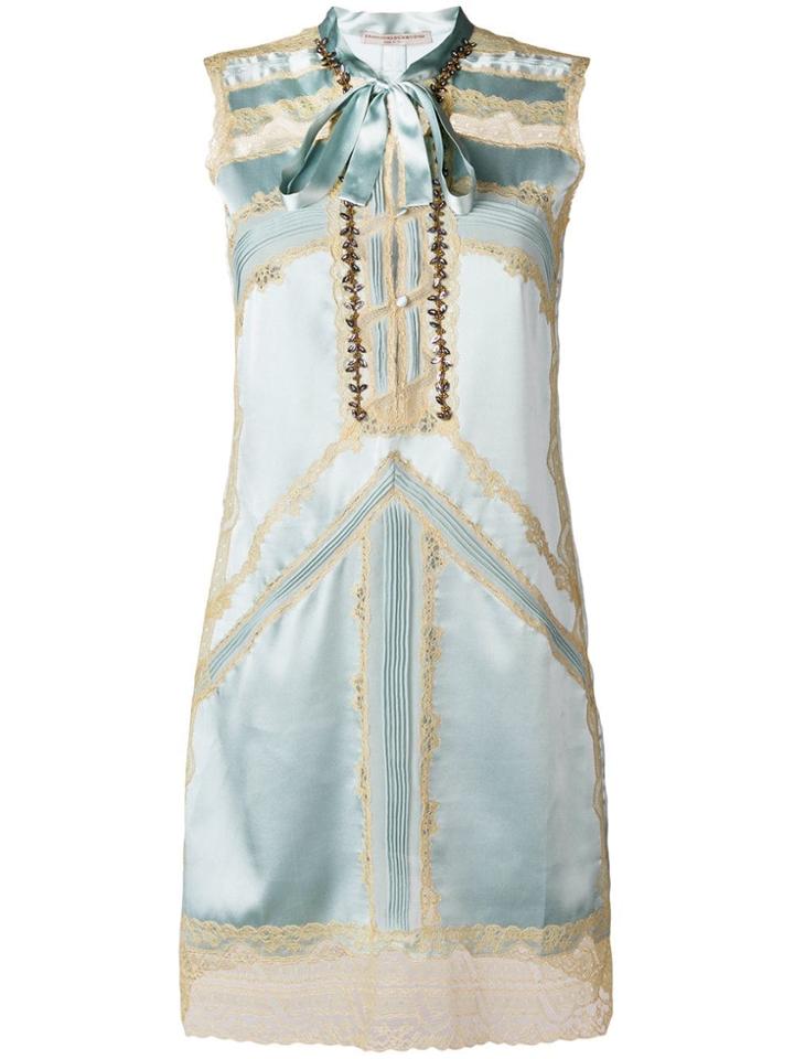 Ermanno Scervino Lace-embroidered Shift Dress - Blue