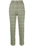 P.a.r.o.s.h. Checkered Print Tailored Trousers - Nude & Neutrals