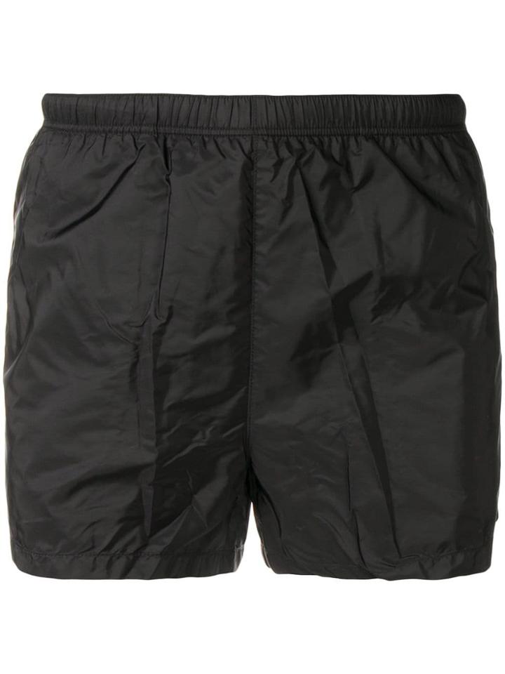 Prada Crinkled Swim Shorts - Black