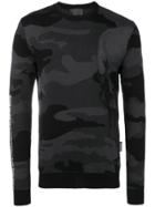 Philipp Plein Camouflage Pattern Sweater - Black
