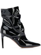 L'autre Chose Creased-effect Ankle Boots - Black
