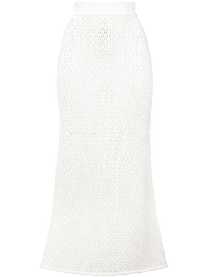 Jil Sander Knitted Midi Skirt - Nude & Neutrals