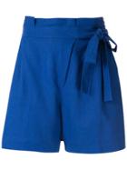 Mara Mac Tie Waist Clochard Shorts - Blue