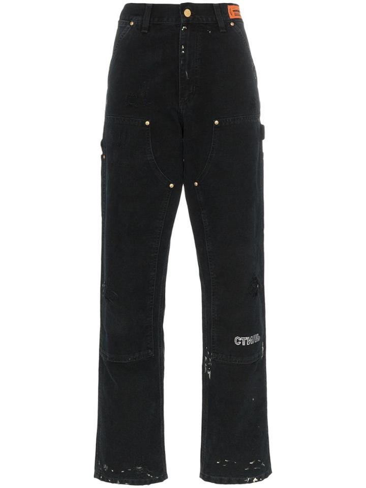 Heron Preston X Carharrt Straight Leg Jeans - Black