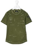 Diesel Kids - Printed T-shirt - Kids - Cotton - 8 Yrs, Green