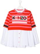 Kenzo Kids Teen Layered Shirt Jumper - White