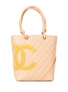 Chanel Pre-owned Cambon Cc Tote - Brown