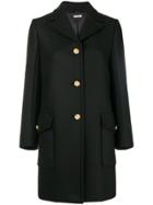 Miu Miu Single Breasted Wool Coat - Black