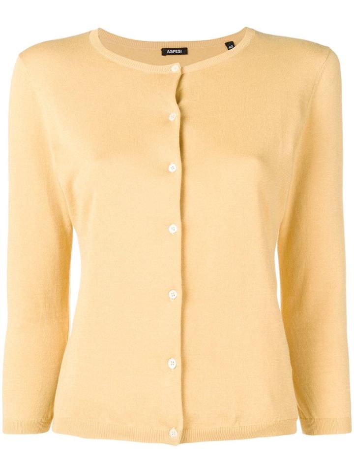 Aspesi Plain Cardigan - Yellow