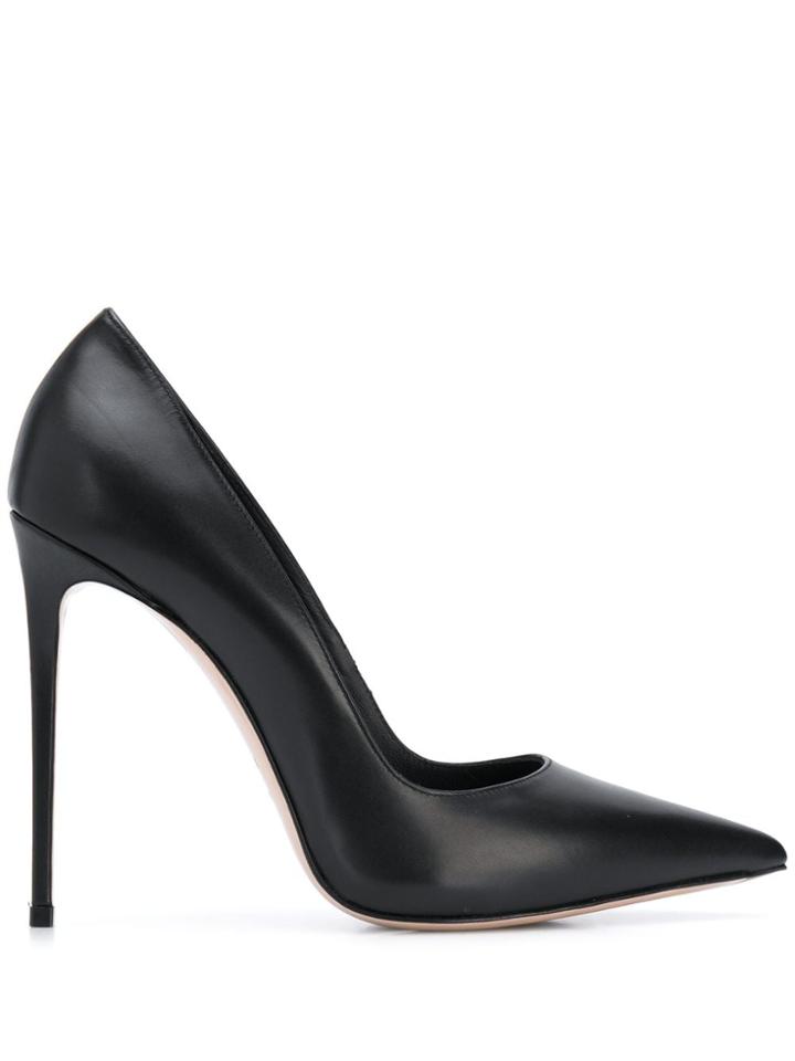Le Silla Pointed Stiletto Heel Pumps - Black