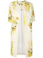 Antonio Marras Shortsleeved Floral Coat - Yellow & Orange