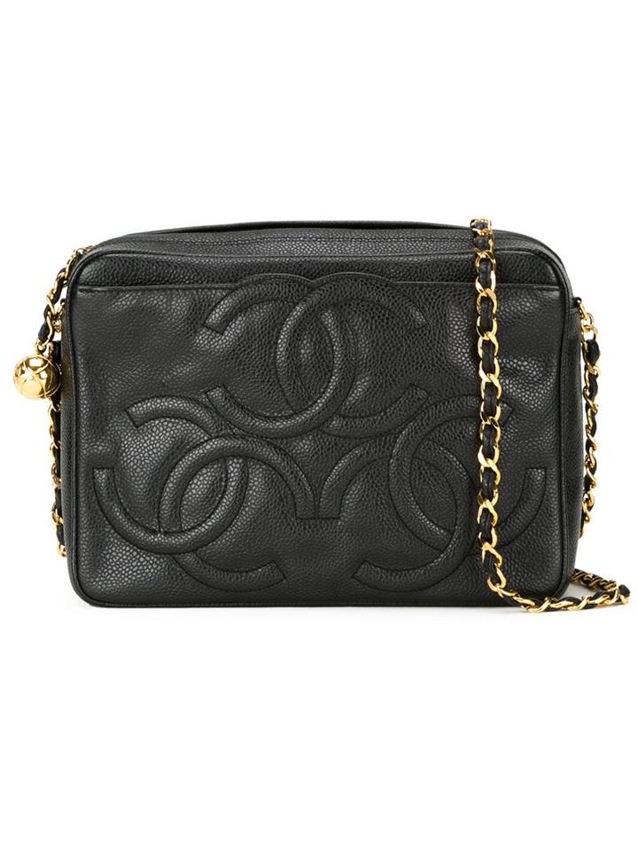 Chanel Vintage Embossed Logo Crossbody Bag