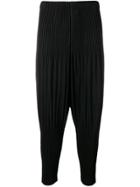 Homme Plissé Issey Miyake Plissé Tapered Trousrs - Black