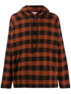 Song For The Mute Plaid Drawstring Hoodie - Black