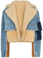 Natasha Zinko Sherling Lined Denim Jacket - Blue