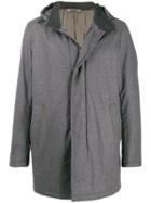 Canali Straight-fit Hooded Coat - Grey