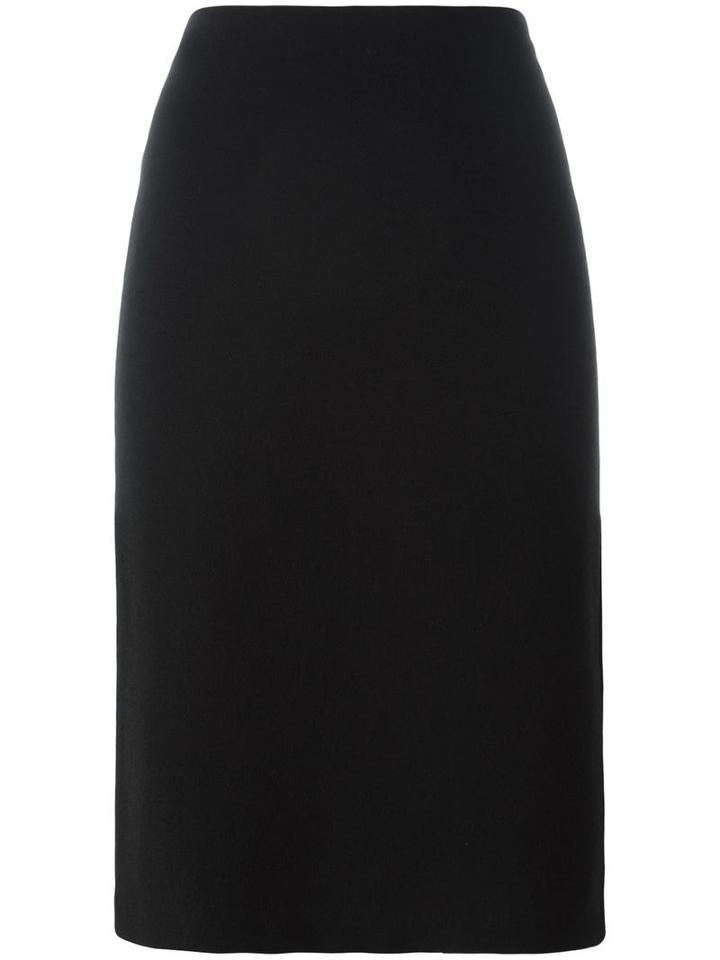 Armani Collezioni 'jersey' Skirt, Women's, Size: 46, Black, Acrylic/polyamide/wool