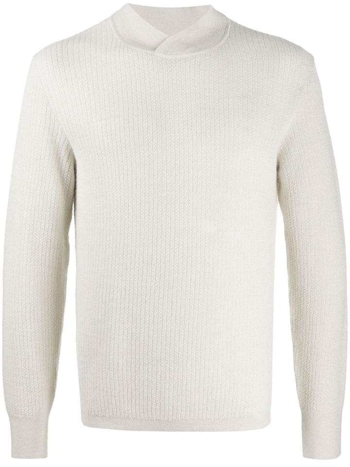Salvatore Ferragamo Johnny Collar Jumper - Neutrals