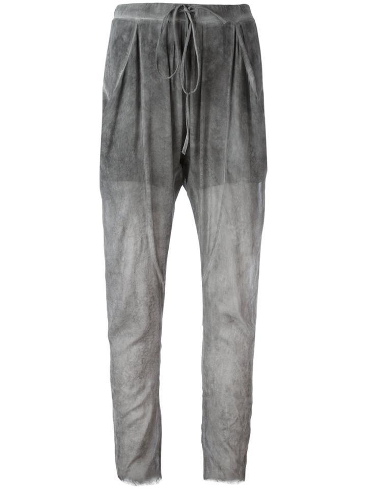 Lost & Found Ria Dunn Tapered Drawstring Trousers - Grey