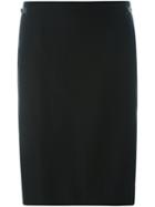Maison Margiela Knee Length Skirt, Women's, Size: 44, Black, Viscose/virgin Wool
