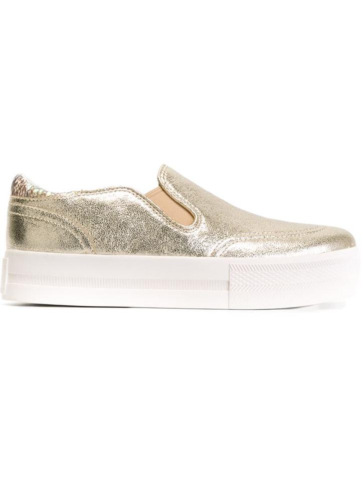 Ash Metallic Slip-on Sneakers