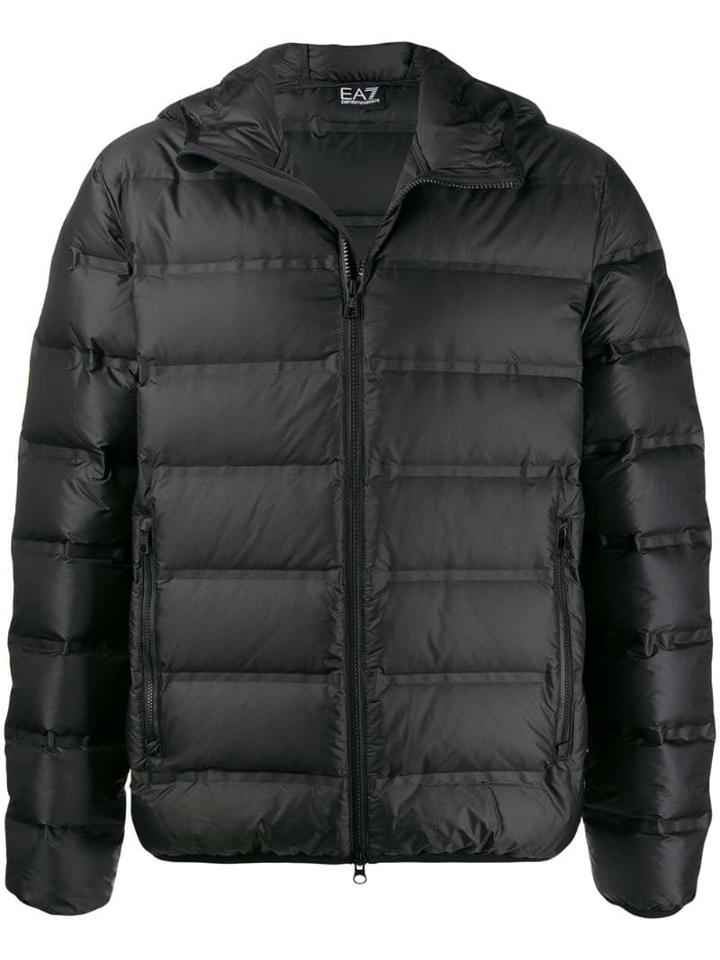 Ea7 Emporio Armani Short Padded Jacket - Black