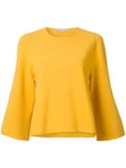 Stella Mccartney Oversize Cut Shoulder Jumper, Women's, Size: 42, Yellow/orange, Viscose/polyester