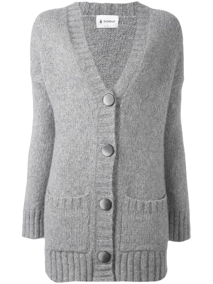 Dondup 'pittsfield' Cardigan, Women's, Size: Medium, Grey, Polyamide/alpaca/merino