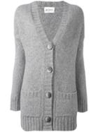 Dondup 'pittsfield' Cardigan, Women's, Size: Medium, Grey, Polyamide/alpaca/merino