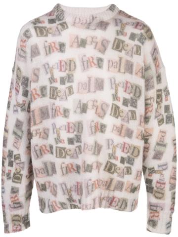 Palm Angels Graphic Print Jumper - White