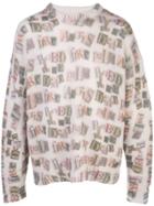 Palm Angels Graphic Print Jumper - White
