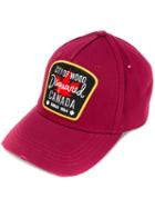 Logo Patch Cap - Men - Cotton - One Size, Red, Cotton, Dsquared2