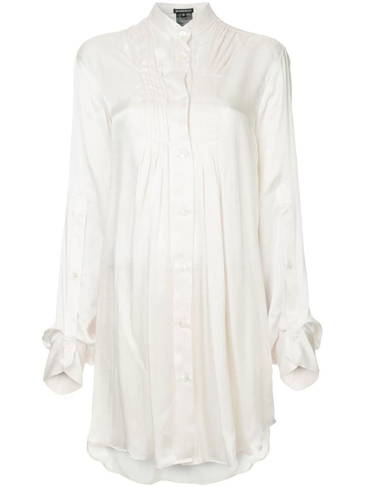 Ann Demeulemeester Long Line Shirt - Pink