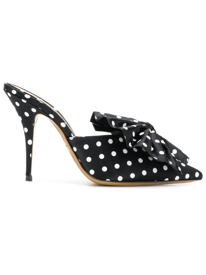 Alexandre Vauthier Polka Dot Mules - Black
