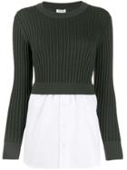Kenzo Jumper And Shirt Combination Top - White