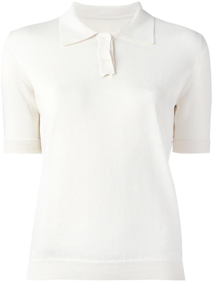 Maison Margiela Knitted Polo Shirt - Nude & Neutrals