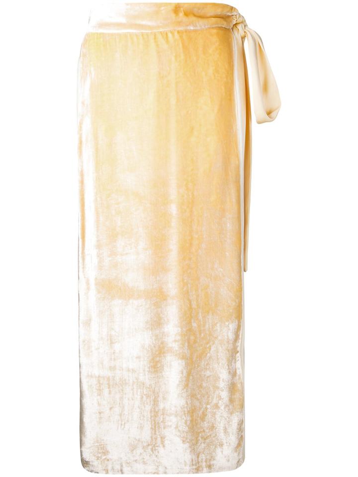 Kitx - Geo Layers Skirt - Women - Silk/viscose - 14, Yellow/orange, Silk/viscose