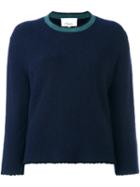 3.1 Phillip Lim Crew Neck Jumper, Women's, Size: Xs, Blue, Polyamide/spandex/elastane/wool/yak