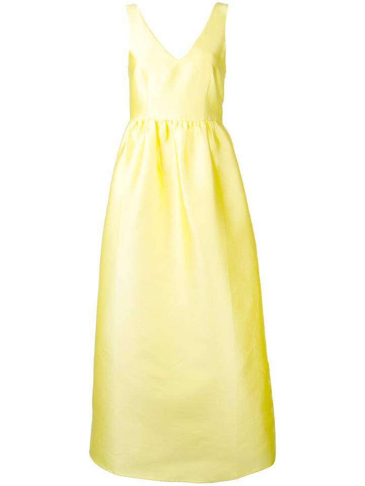 P.a.r.o.s.h. - Picabia Dress - Women - Silk/polyester - S, Yellow/orange, Silk/polyester