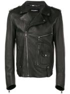 Dolce & Gabbana Multizip Leather Jacket - Black