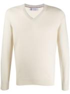 Brunello Cucinelli Relaxed-fit Cashmere Jumper - White