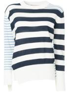 Erika Cavallini Asymmetric Striped Jumper - White