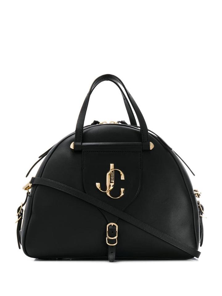 Jimmy Choo Varenne Bowling Logo Tote - Black
