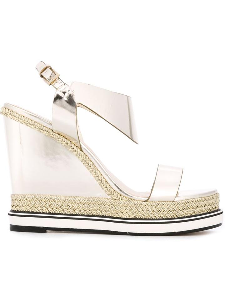 Nicholas Kirkwood Espadrille Detail Wedge Sandals