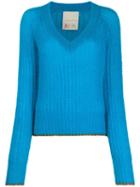 Marco De Vincenzo V-neck Sweater - Blue