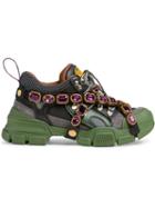 Gucci Flashtrek Sneakers With Removable Crystals - Green
