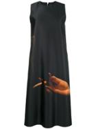 Yang Li Printed Flared Dress - Black